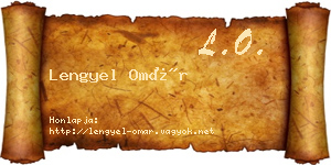 Lengyel Omár névjegykártya